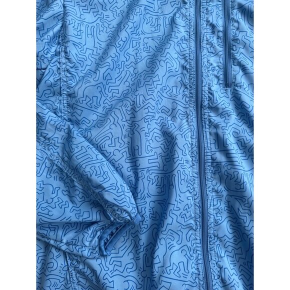 SPRTZ x Keith Haring Mens Blue Graphic Windbreaker Jacket Size Large - Picture 4 of 6